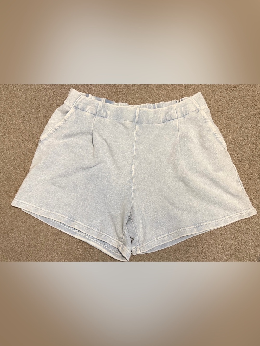 aerie Light Blue High-Waist Casual Shorts